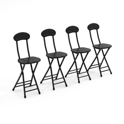 Black wooden folding discount chairs