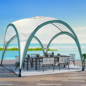 Livingandhome Portable Dome Design Polyester Outdoor Garden Canopy Gazebo Event Shelter 10 x 10 ft