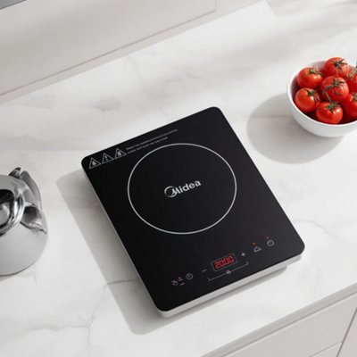 Livingandhome Portable Single Induction Hob with 10-level Power and ...