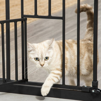 Stair gate on sale with pet door