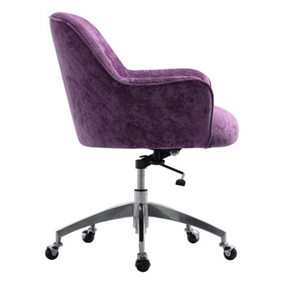 Purple velvet swivel discount chair