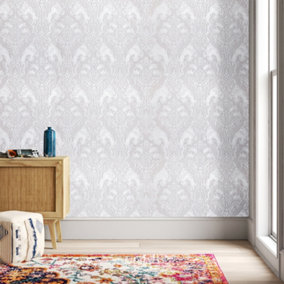 Livingandhome Retro Flower Textured Scalable PVC Self Adhesive Wallpaper Roll Furniture Stickers 500cm L x 45cm W