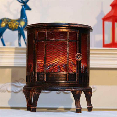 Livingandhome Retro LED Fireplace Lantern Fire Flame Light Home Decor 300  mm | DIY at Bu0026Q
