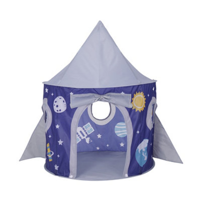 Livingandhome Rocket Ship Pop Up Tent Spaceship Kids Play Tent