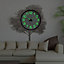 Livingandhome Round Luminous Quartz Roman Numerals Unscaled Wall Clock Battery Operated 12 Inch