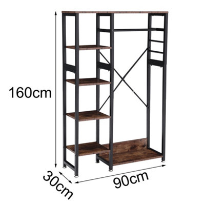 Livingandhome Rustic Clothes Rack