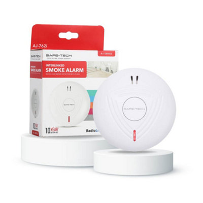 Livingandhome SAFETECH Interlinked Smoke Alarm With 10 Years