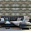Livingandhome Self Adhesive Grey Oak Wood Effect Wallpaper Realistic Furniture Sticker 10m