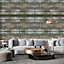 Livingandhome Self Adhesive Grey Realistic Oak Wood Grain Effect Wallpaper Furniture Sticker 10m