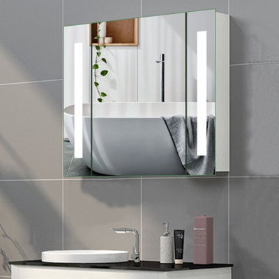 Slimline Bathroom Mirror With Shaver Socket Matttroy
