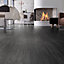Livingandhome Set of 14 Dark Grey WPC Composite Decking Waterproof Floor Tiles Set with Accessories Kit 7.3 m²