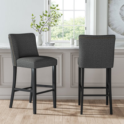 Dark gray store counter stools