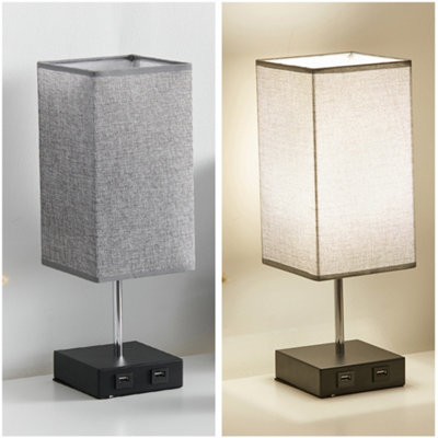 Acrylic column usb on sale table lamp