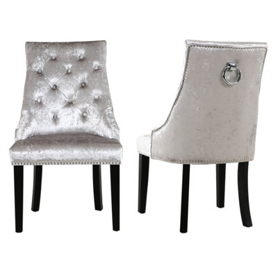 Silver crushed deals velvet chair