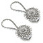 Livingandhome Set of 2 Silver Luxurious Crystal Magnetic Curtain Tiebacks