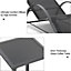 Livingandhome Set of 3 Black Aluminium Outdoor Lounge Chairs and End Table Set