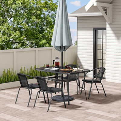 Patio set deals with stackable chairs