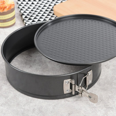 Livingandhome Set of 3 Non Stick Round Spring Form Pan Cake Tin with Removable Bottom