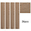 Livingandhome Set of 36 Brown Rustic Style Wood Plank PVC Laminate Flooring, 5m² Pack