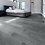 Livingandhome Set of 36 Grey Rustic Style Peel and Stick Wood Plank PVC Laminate Flooring, 5m² Pack