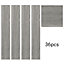 Livingandhome Set of 36 Grey Rustic Style Wood Grain Plank PVC Laminate Flooring Tiels, 5m² Pack