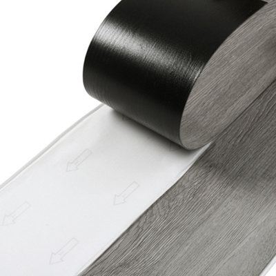 Livingandhome Set of 36 Grey Rustic Style Wood Grain Plank PVC Laminate Flooring Tiels, 5m² Pack