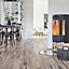 Livingandhome Set of 36 Rustic Lifelike Wood Grain Waterproof Self Adhesive PVC Flooring Floor Tile, 5m² Pack