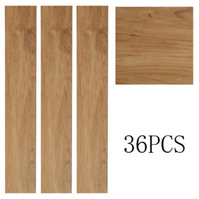 Livingandhome Set of 36 Self Adhesive Laminate Flooring Plank for Home Decor