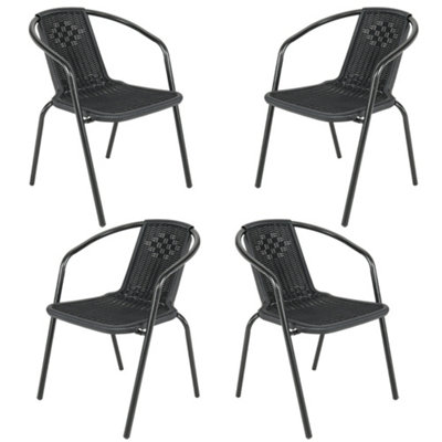 Home rattan effect 2024 stacking chair