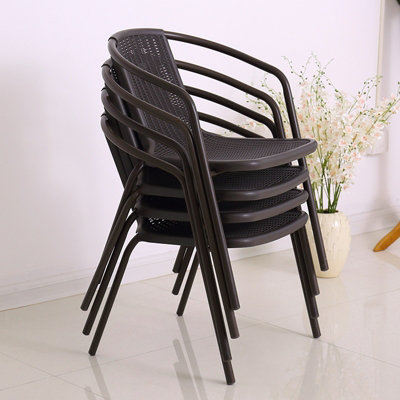 Brown plastic garden deals chairs