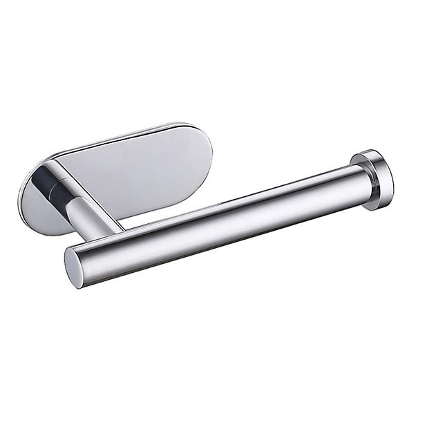 Toilet Paper Holder, Stainless Steel Wall Mounted Toilet Paper Roll Holder, Tissue  Roll Holder with Storage Shelf for Bathroom Washroom, Self Adhesive No  Drilling or Wall-Mounted with Screws