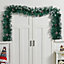 Livingandhome Spruce Artificial Greenery Garland Pine Cones for Christmas Decoration 270cm