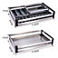 Livingandhome Stainless Steel Kitchen Cabinet Pull-Out Basket 714x430x170mm