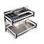 Livingandhome Stainless Steel Kitchen Cabinet Pull-Out Basket 814x430x170mm