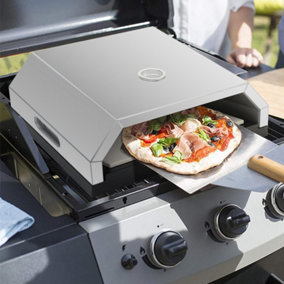 Livingandhome Stainless Steel Pizza Oven with Built In Temperature Gauge