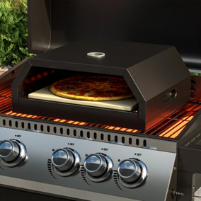 Livingandhome Stainless Steel Pizza Oven with Built-in Temperature Gauge