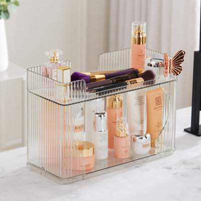 Acrylic Bathroom Shelf Transparent for Bathroom Organizer and Storage  Cosmetics Wash Sink Storage Rack Desktop Makeup