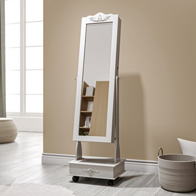Stand alone mirror jewelry box on sale