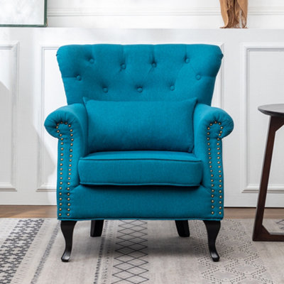 Blue green armchair discount
