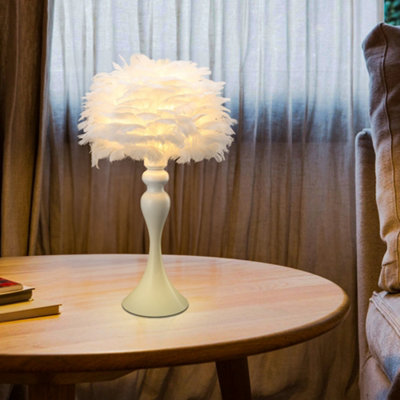 Feather table best sale lamp b&q