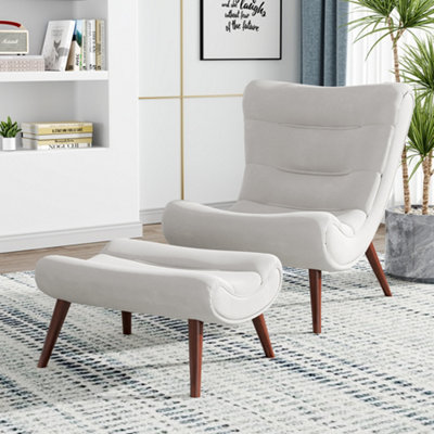 White modern chair for best sale living room