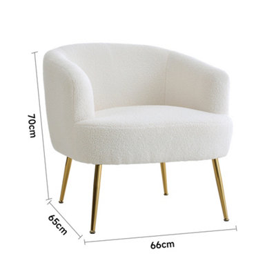 White discount teddy armchair