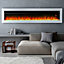 Livingandhome White Wall Mounted Freestanding Adjustable Flame Electric Fireplace 60 Inch