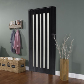 Livingandhome Wooden Effect PVC Folding Accordion Door Interior Sliding Doors Panel Divider 87cm W x 203cm H