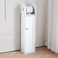 Livingandhome Wooden Freestanding Paper roll holder Bathroom Storage Cabinet
