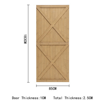 Livingandhome Wooden Garden Gate Side Gate with Latch H 183 cm x W 85 cm