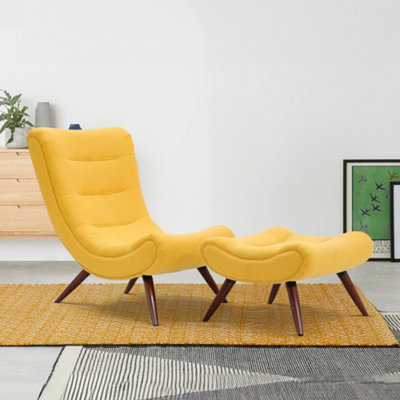 Mustard discount recliner chair