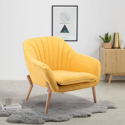 Yellow discount scallop chair