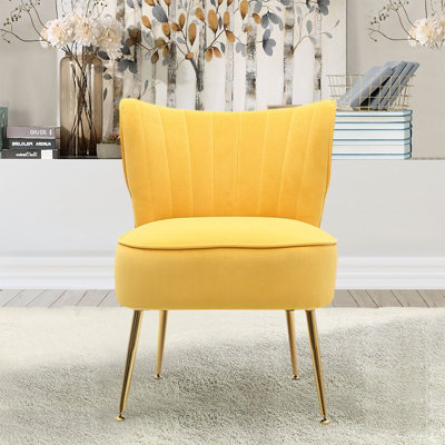 Yellow velvet 2024 cocktail chair