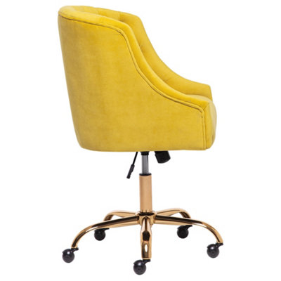 Yellow desk best sale chair with wheels